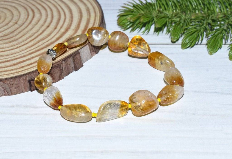 Buy Natural Unisex Citrine Bracelet - Beige | Shop Verified Sustainable Womens Accessories on Brown Living™