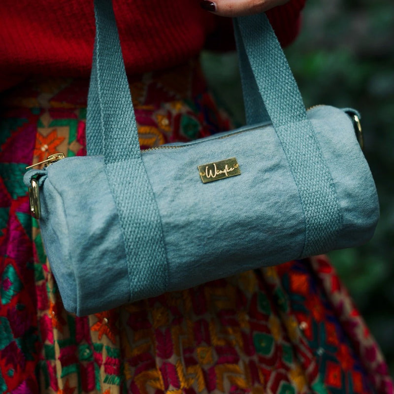 Naturally Dyed Mini Duffel - Green | Verified Sustainable Womens Bag on Brown Living™