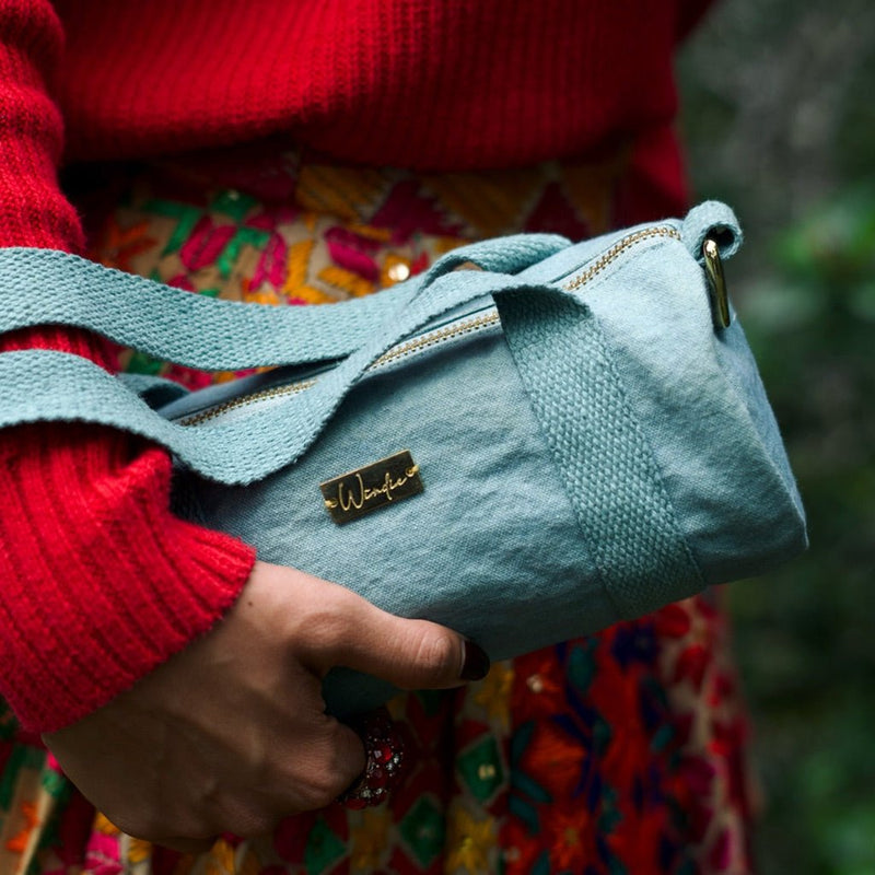 Naturally Dyed Mini Duffel - Green | Verified Sustainable Womens Bag on Brown Living™