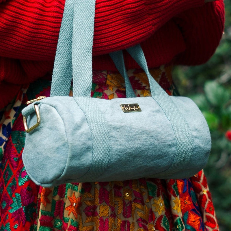 Naturally Dyed Mini Duffel - Green | Verified Sustainable Womens Bag on Brown Living™