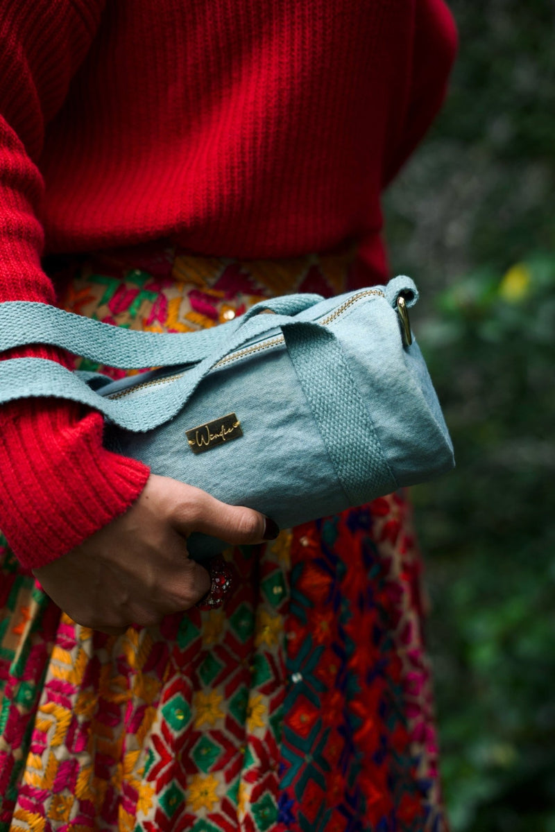 Naturally Dyed Mini Duffel - Green | Verified Sustainable Womens Bag on Brown Living™