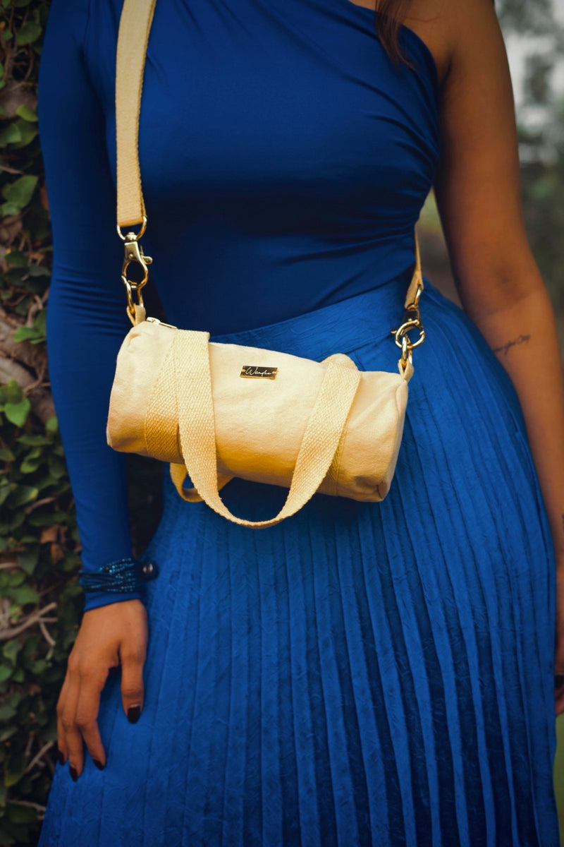 Naturally Dyed Mini Duffel - Yellow | Verified Sustainable Womens Bag on Brown Living™