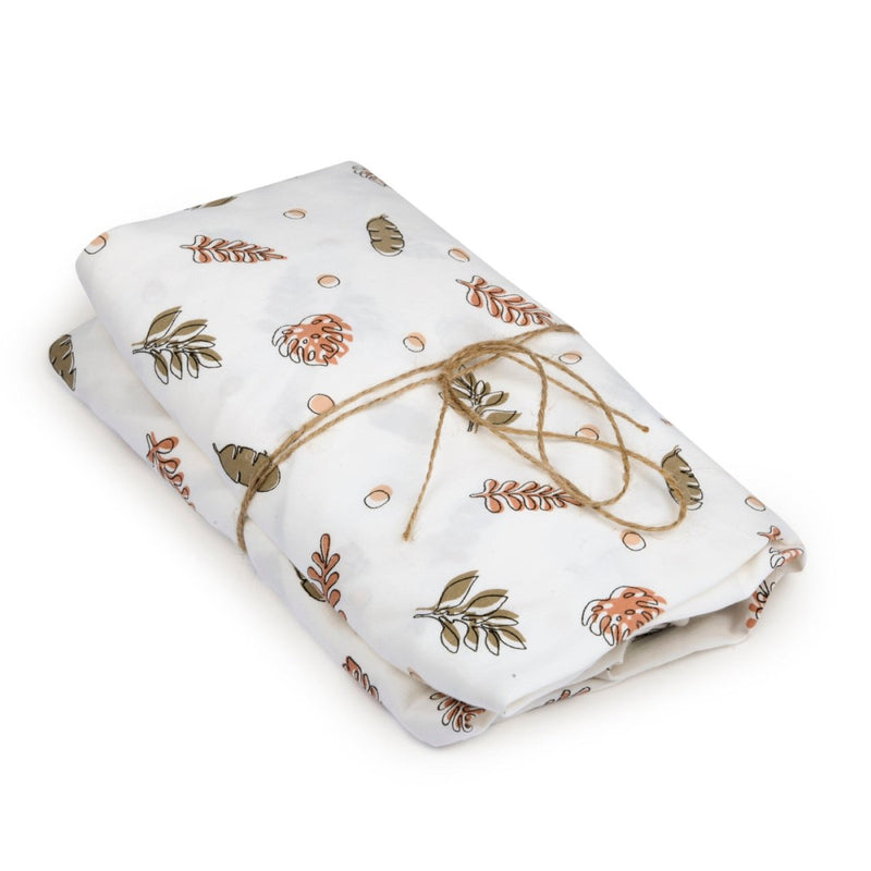 Buy Naturally Dyed Organic Cotton Fitted Sheet- Falling Leaves | Shop Verified Sustainable Baby Bed Protectors on Brown Living™