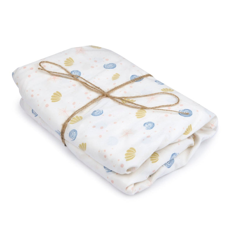 Buy Naturally Dyed Organic Cotton Fitted Sheet- Sea of Dreams | Shop Verified Sustainable Baby Bed Protectors on Brown Living™