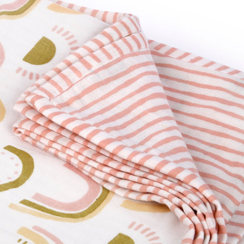 Buy Naturally Dyed Organic Muslin Blanket & Swaddles (Set of 3)- I'm Peachy | Shop Verified Sustainable Products on Brown Living