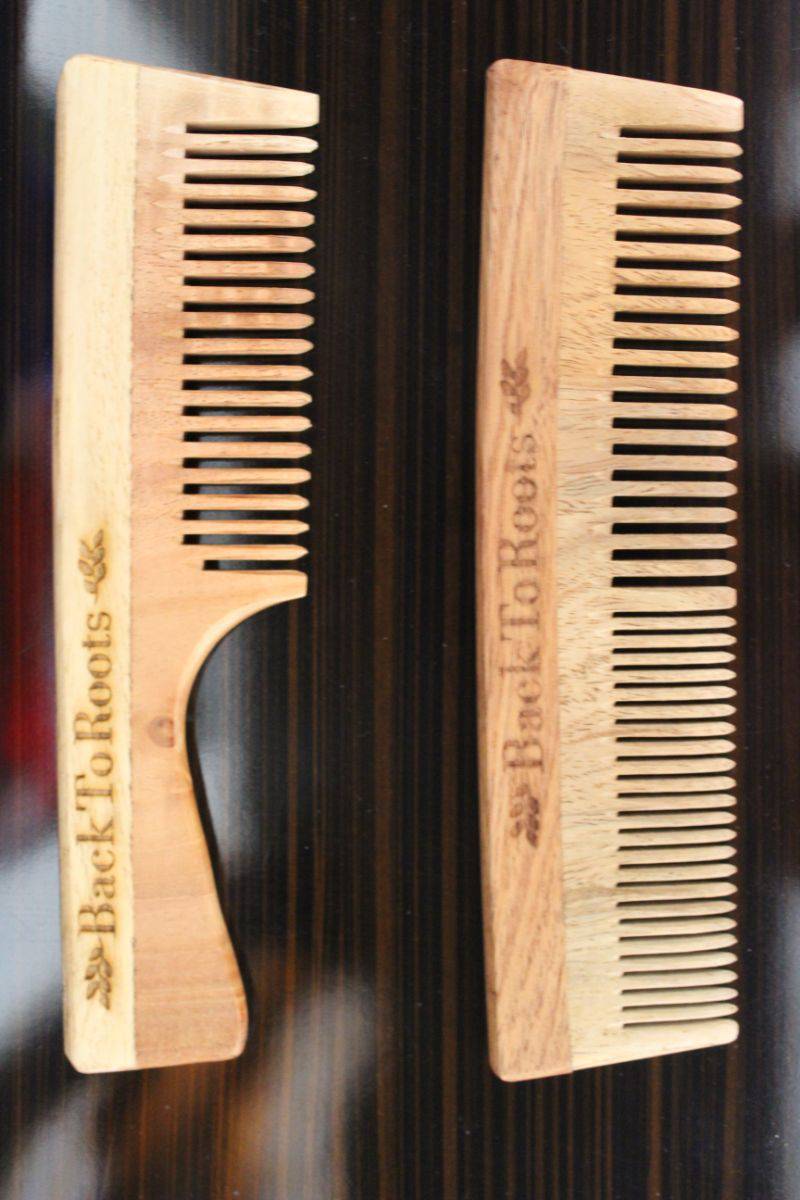 Buy Neem Comb | Comb with Handle and Dual Toothed Comb | Full Size | Shop Verified Sustainable Hair Comb on Brown Living™