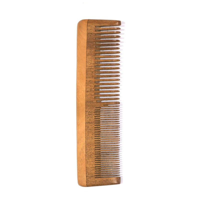 Buy Double Tooth Neem Comb - Setting & Untangling - Pack of 2 | Shop Verified Sustainable Hair Comb on Brown Living™