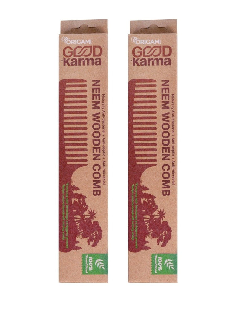 Buy Neem Comb pack of - pack of 2 | Shop Verified Sustainable Hair Comb on Brown Living™