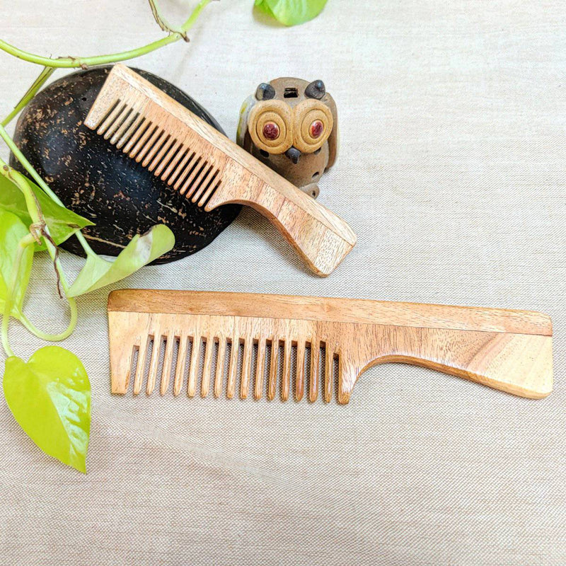 Buy Neem Wood Comb, Mommy and Baby Set | Shop Verified Sustainable Hair Comb on Brown Living™