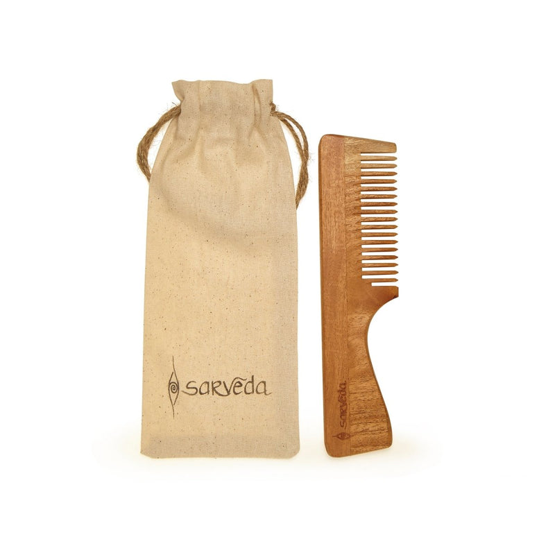 Buy Neem Wood Comb with Anti-fungal & Anti-bacterial Properties for Healthy Hair and Scalp | Shop Verified Sustainable Hair Comb on Brown Living™