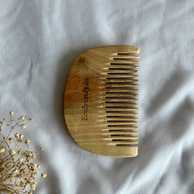 Buy Neem wood Pocket Comb | Shop Verified Sustainable Hair Comb on Brown Living™