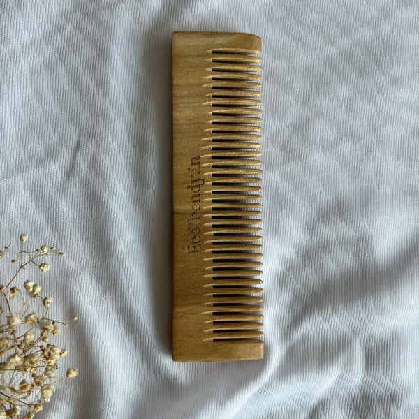 Buy Neem wood Pocket Comb | Shop Verified Sustainable Hair Comb on Brown Living™