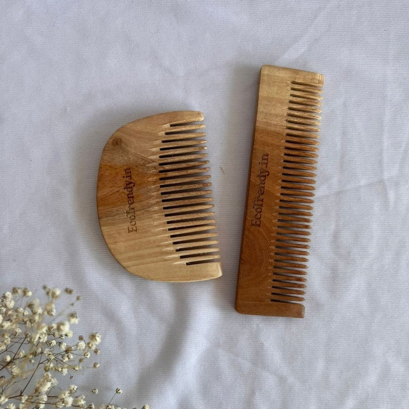 Buy Neem wood Pocket Comb | Shop Verified Sustainable Hair Comb on Brown Living™