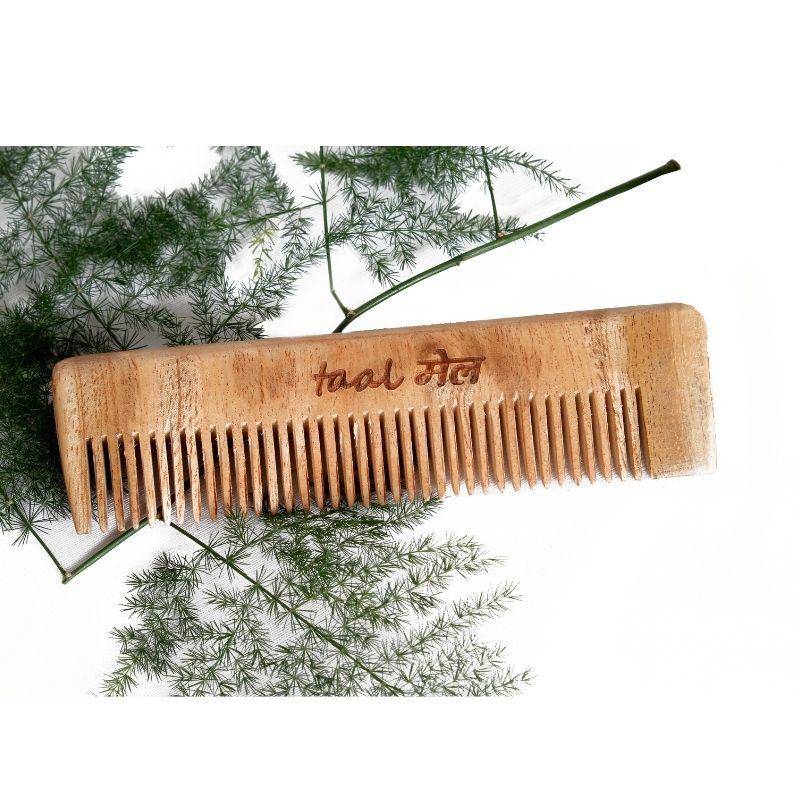 Buy Neem wood Pocket Comb Pack of 2 | Narrow Toothed tips | Shop Verified Sustainable Hair Comb on Brown Living™