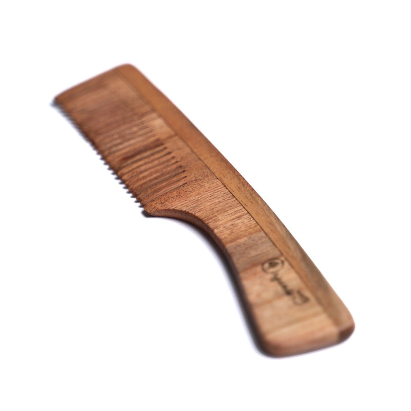 Buy Neem Wood Wide Teeth Handle Comb | Pack of 2 | Shop Verified Sustainable Hair Comb on Brown Living™