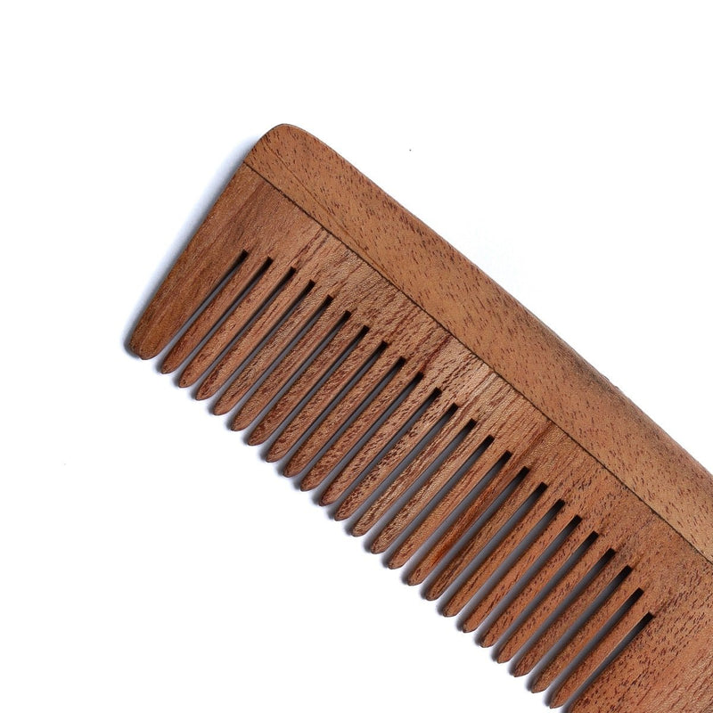 Buy Neem Wood Wide Teeth Handle Comb | Pack of 2 | Shop Verified Sustainable Hair Comb on Brown Living™