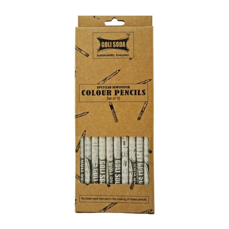 Buy Newspaper Colour Pencils 10 Colours | Shop Verified Sustainable Pencils on Brown Living™