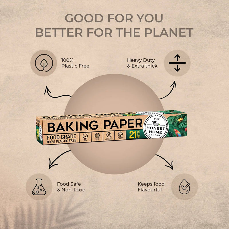 Non Sticky Baking Paper Roll- 21 Meters | Verified Sustainable Cooking & Baking Supplies on Brown Living™