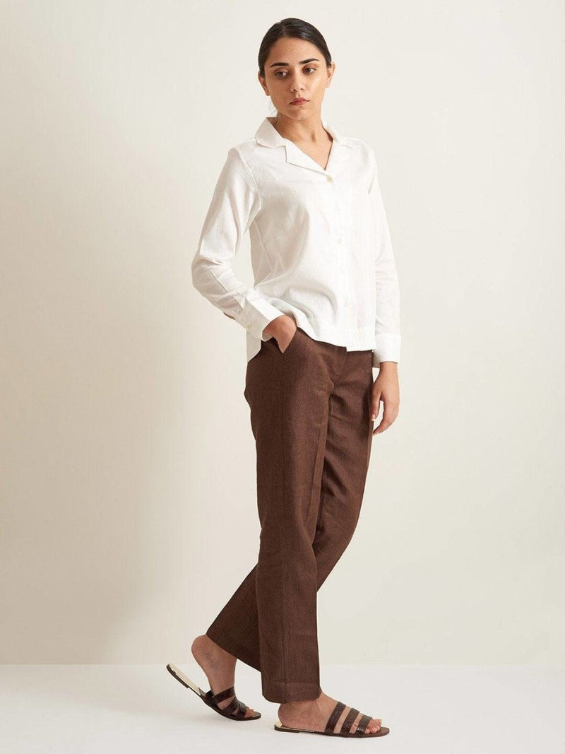 Buy Notch Collar Shirt | Shop Verified Sustainable Womens Shirt on Brown Living™