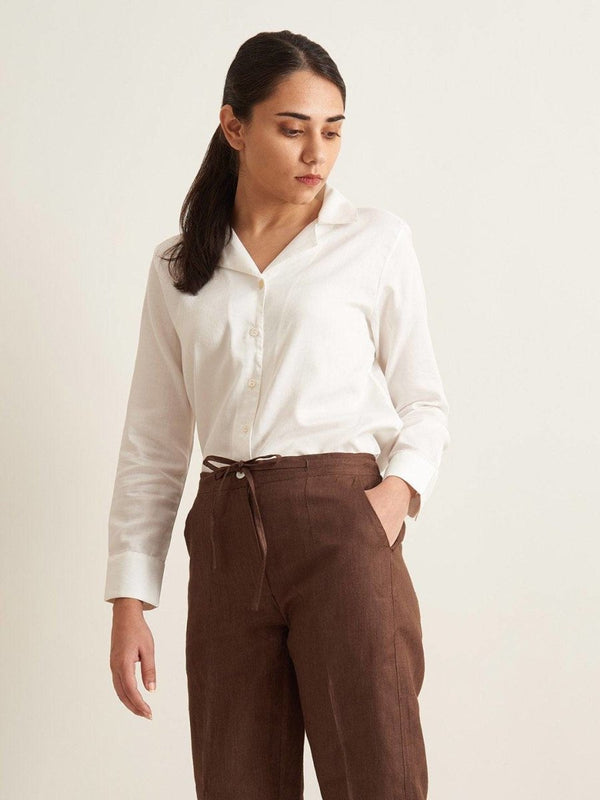 Buy Notch Collar Shirt | Shop Verified Sustainable Womens Shirt on Brown Living™