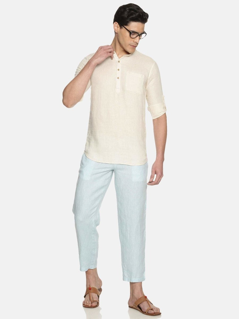 Buy Off White Colour Hemp Short Kurta | Shop Verified Sustainable Mens Kurta on Brown Living™