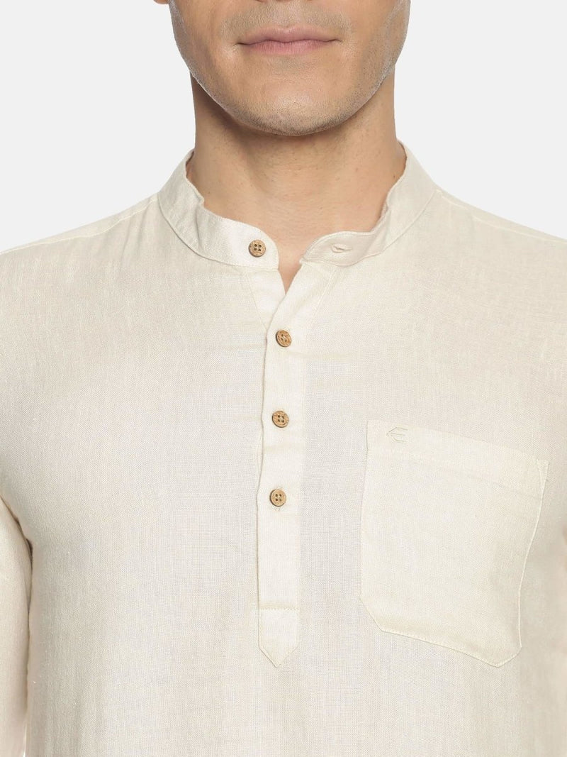 Buy Off White Colour Hemp Short Kurta | Shop Verified Sustainable Mens Kurta on Brown Living™