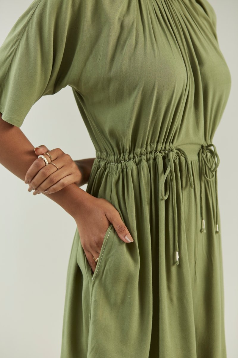 Buy Olive Green Dress | Womens Dress | Shop Verified Sustainable Womens Dress on Brown Living™