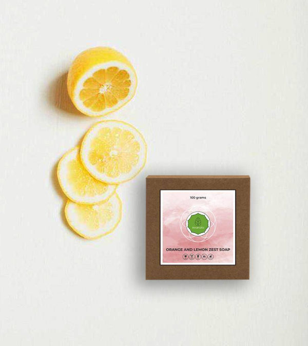 Buy Orange and Lemon Zest Soap -100gm | Shop Verified Sustainable Body Soap on Brown Living™