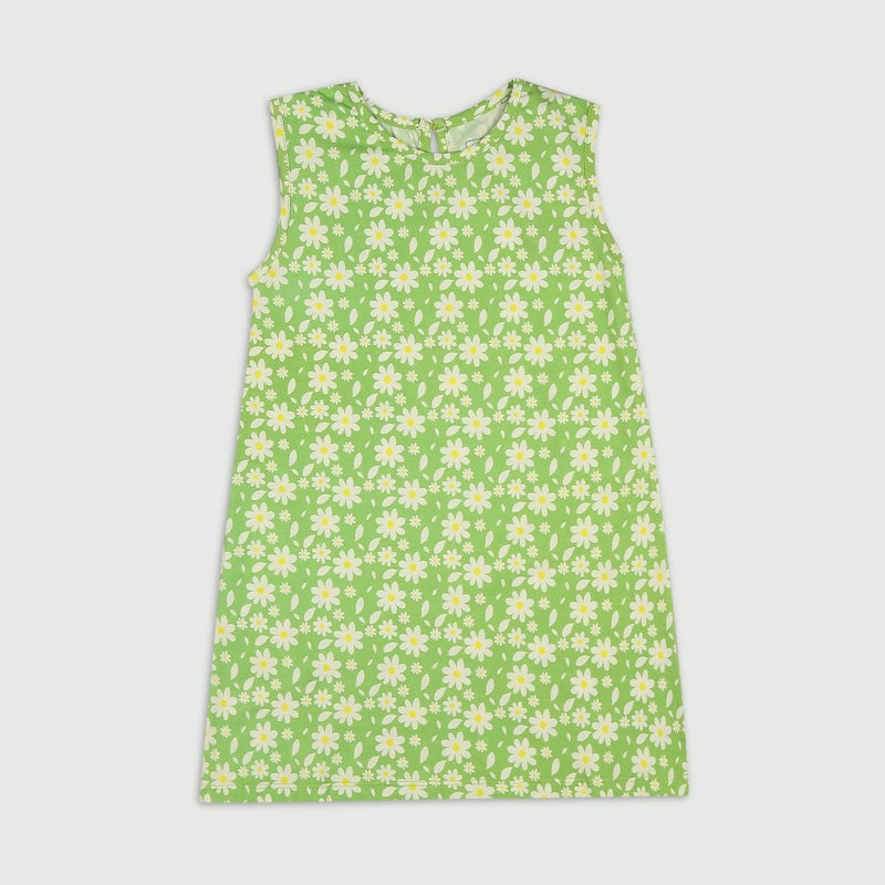 Buy Organic Cotton A-Line dress- Breezy Daisy | Shop Verified Sustainable Kids Frocks & Dresses on Brown Living™