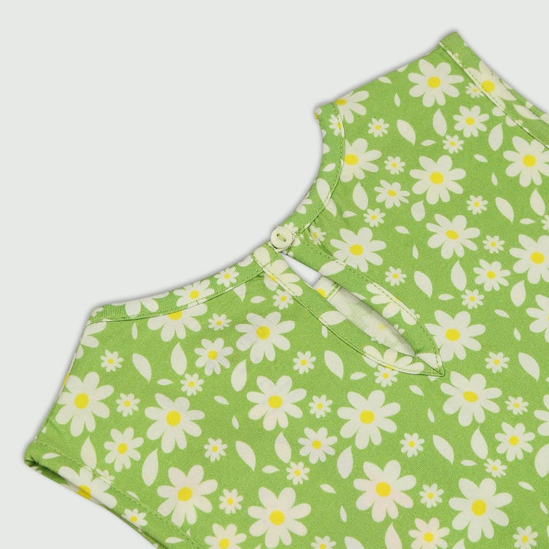 Buy Organic Cotton A-Line dress- Breezy Daisy | Shop Verified Sustainable Kids Frocks & Dresses on Brown Living™