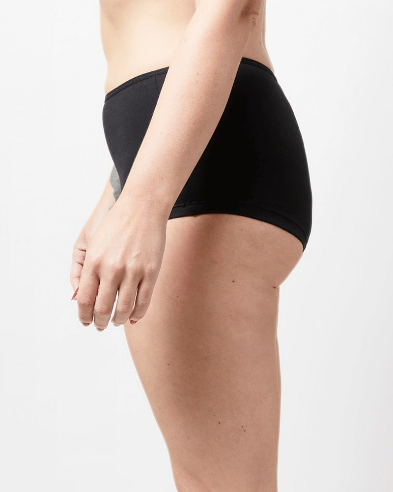 Organic Cotton Boyshorts- Black (Pack of 3) | Verified Sustainable Womens Underwear on Brown Living™