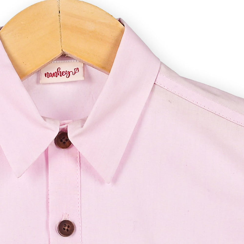 Buy Organic Cotton Embroidered Formal Shirt | Pinky Elephant | Shop Verified Sustainable Products on Brown Living