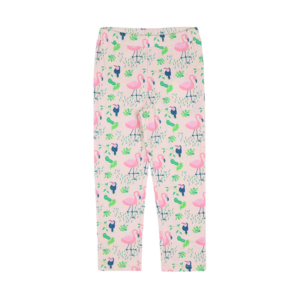 Organic Cotton Leggings- Flamingo Forrest | Verified Sustainable Girls Leggings on Brown Living™