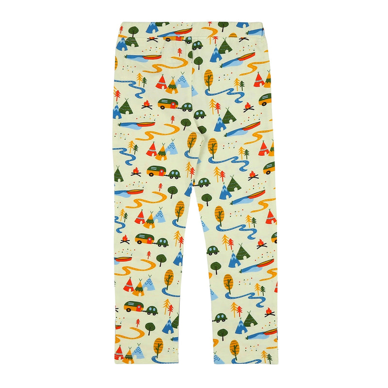 Organic Cotton Leggings- Happy Camping | Verified Sustainable Girls Leggings on Brown Living™