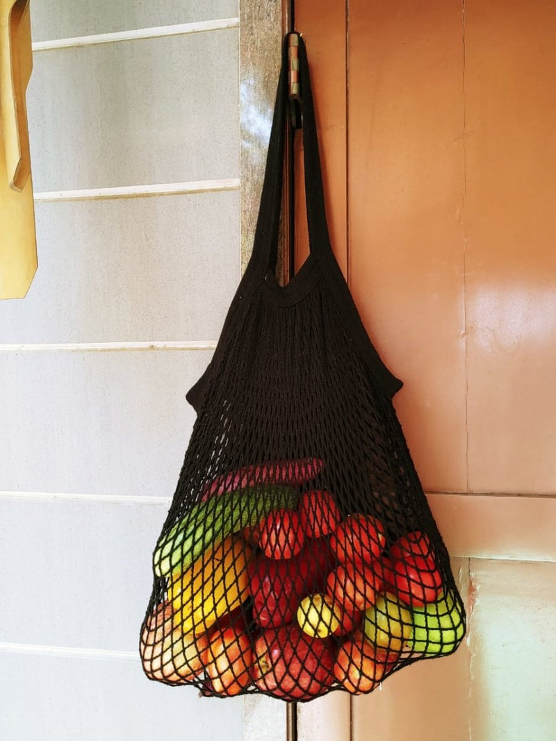 Buy Organic Cotton Mesh Bag | Shop Verified Sustainable Foldable Bag on Brown Living™