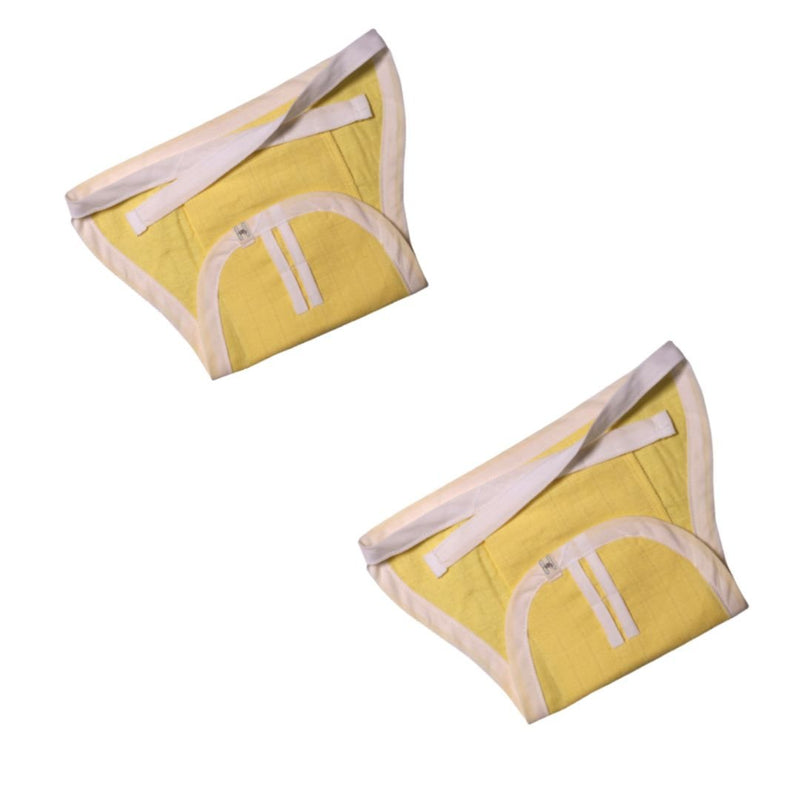 Buy Organic Cotton Muslin Nappy | Herbal Dyed(Pack of 2) | Shop Verified Sustainable Baby Nappies on Brown Living™