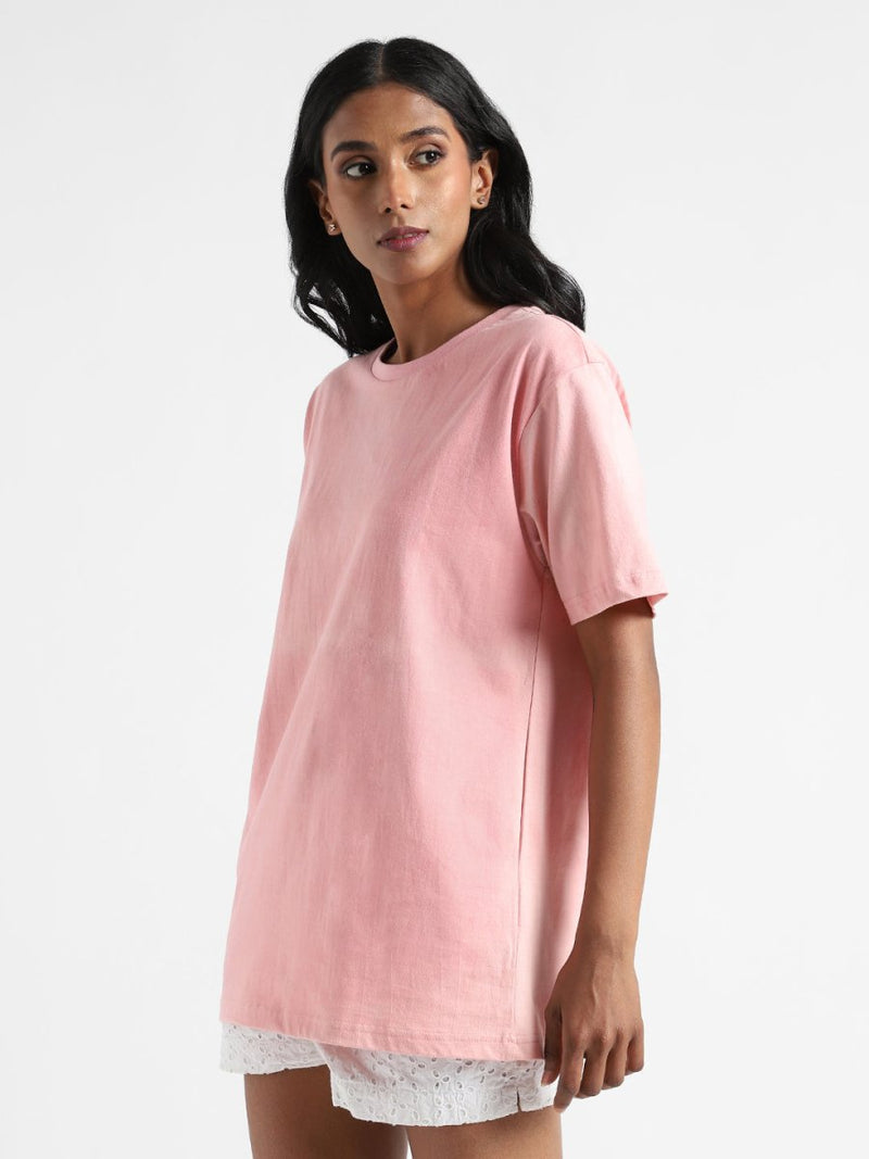 Buy Organic Cotton & Naturally Dyed Light Pink T-shirt | Shop Verified Sustainable Womens T-Shirt on Brown Living™