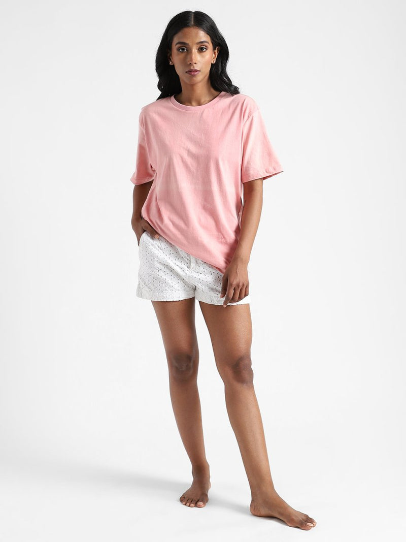 Buy Organic Cotton & Naturally Dyed Light Pink T-shirt | Shop Verified Sustainable Womens T-Shirt on Brown Living™