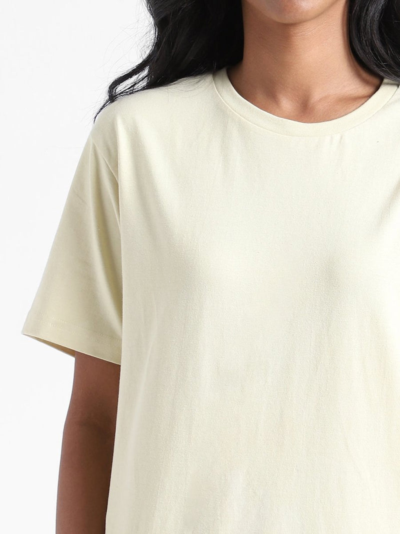 Buy Organic Cotton & Naturally Dyed Turmeric Yellow Women's T-shirt | Shop Verified Sustainable Womens T-Shirt on Brown Living™