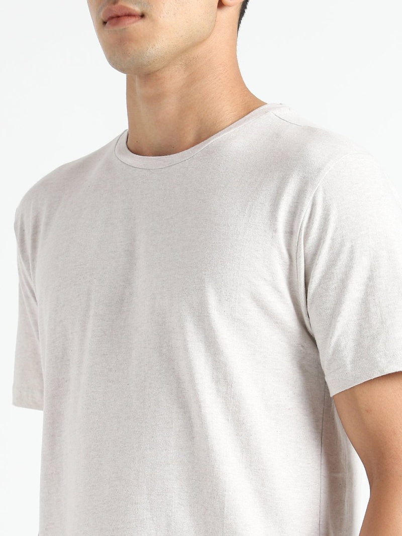 Buy Organic Cotton & Naturally Fiber Dyed Grey Melange Men's T-shirt | Shop Verified Sustainable Mens Tshirt on Brown Living™