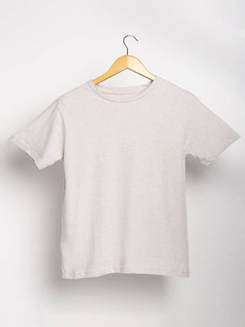 Buy Organic Cotton & Naturally Fiber Dyed Grey Melange Men's T-shirt | Shop Verified Sustainable Mens Tshirt on Brown Living™