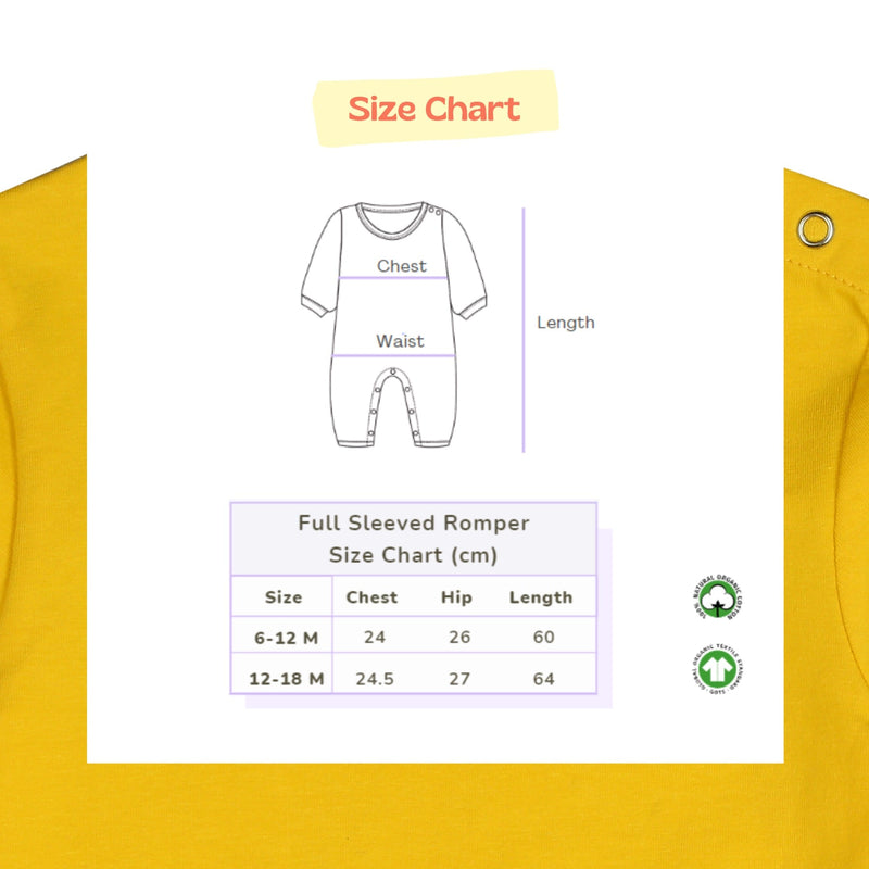 Organic Cotton Romper- Dandelion Yellow | Verified Sustainable Kids Sleepsuits on Brown Living™