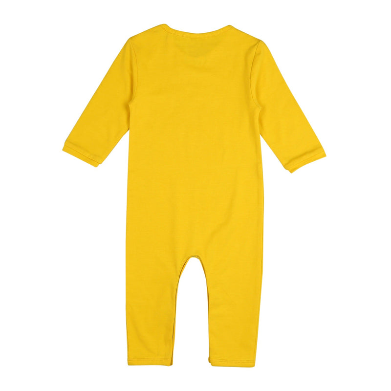 Organic Cotton Romper- Dandelion Yellow | Verified Sustainable Kids Sleepsuits on Brown Living™