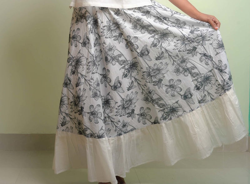 Buy Organic cotton skirt | Long Skirt | Shop Verified Sustainable Womens Skirt on Brown Living™