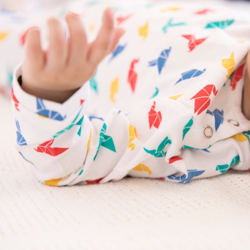 Buy Organic Cotton Sleepsuit- Gummy Birds | Shop Verified Sustainable Kids Sleepsuits on Brown Living™