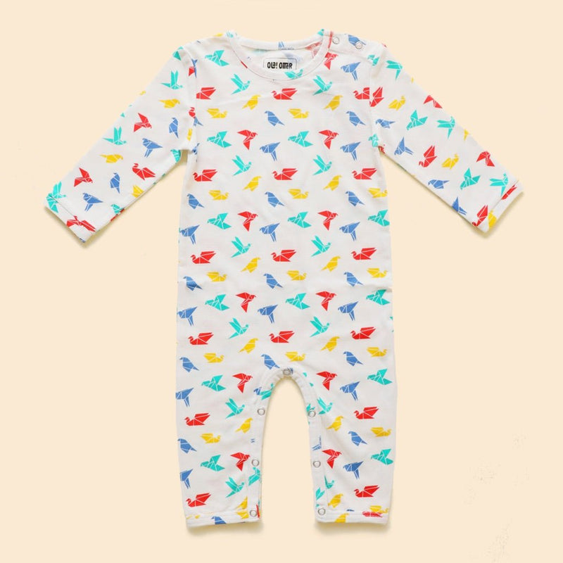 Buy Organic Cotton Sleepsuit- Gummy Birds | Shop Verified Sustainable Kids Sleepsuits on Brown Living™