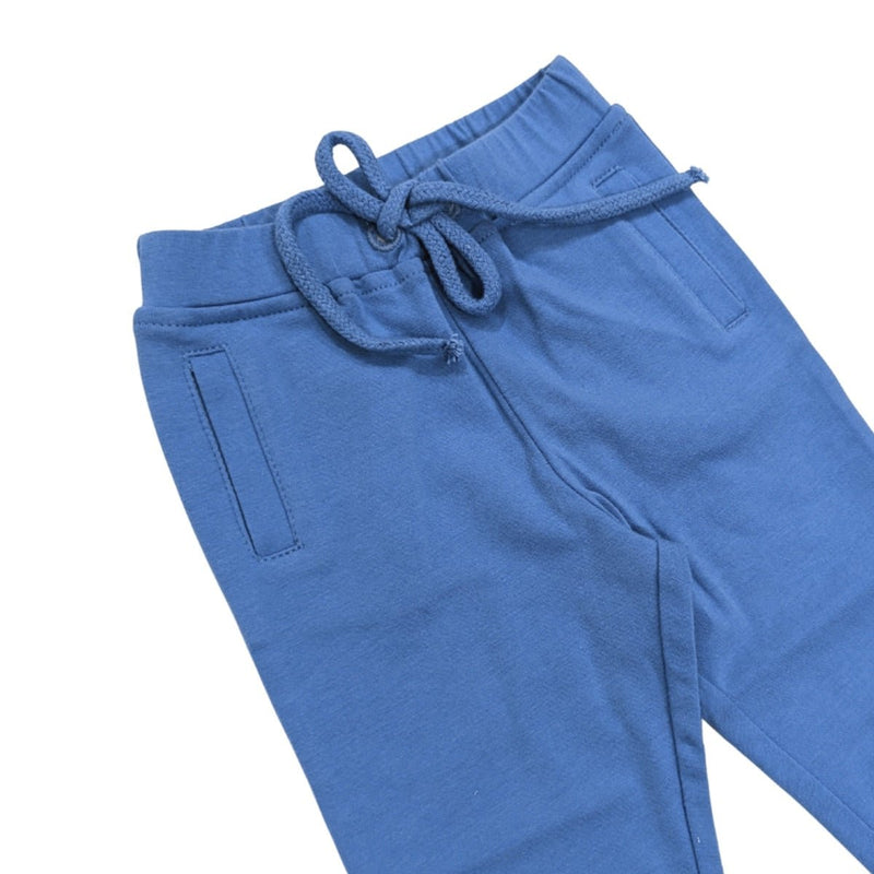 Buy Organic Cotton Unisex Joggers- Blue | Shop Verified Sustainable Kids Pajamas on Brown Living™