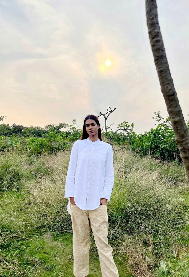 Buy Organic Cotton White Shirt | Summer Shirt for women | Formal Shirt | Shop Verified Sustainable Womens Shirt on Brown Living™