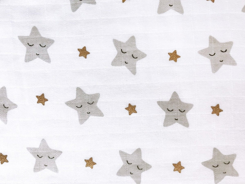 Buy Organic Muslin Swaddles Set of 3 Sleepy Star Metallic | Shop Verified Sustainable Baby Swaddle on Brown Living™