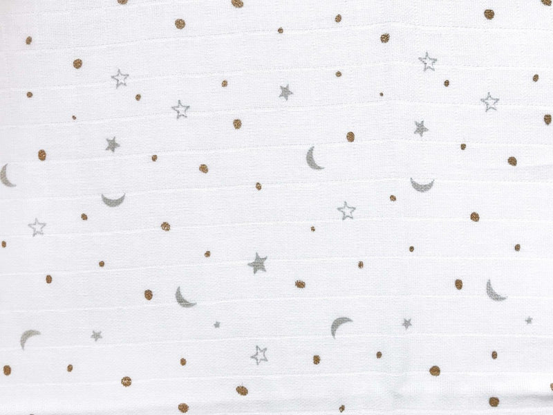 Buy Organic Muslin Swaddles Set of 3 Sleepy Star Metallic | Shop Verified Sustainable Baby Swaddle on Brown Living™